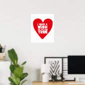 願いを込めて Love Heart ポスター (ホームオフィス)