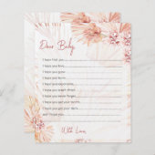 願いベビーカードボホ赤面シャワー散水 (正面/裏面)