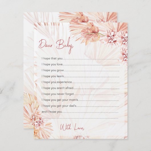 願いベビーカードボホ赤面シャワー散水 (正面/裏面)