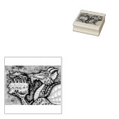 願い事のドラゴンをファンタジーゴム印にする ラバースタンプ (押印)