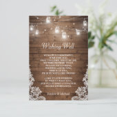 願い事の井戸 | ラスティックウッド メイソンジャー ライトレース エンクロージャーカード (スタンド正面)