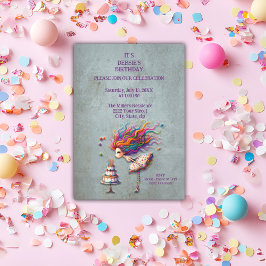 願い事をするお洒落誕生日 招待状