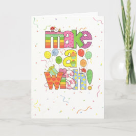 願い事をする カード