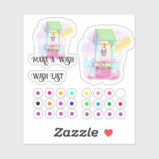 願い事をする シール