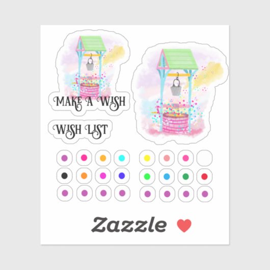 願い事をする シール (シート)