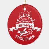 願い事をする | Let's Travel The World Together セラミックオーナメント (左)
