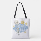 願い事を言ってみて 猫 星 雲 赤ちゃんの名前入りグッズ トートバッグ (裏面)