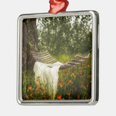 願い140629正方形のオーナメントここにいました メタルオーナメント (左)