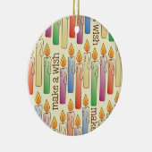 "願い"の誕生日の蝋燭のオーナメント作って下さい セラミックオーナメント (右)