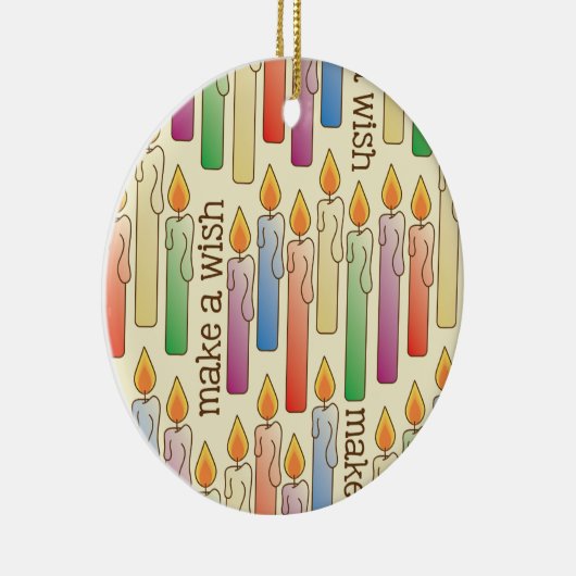 "願い"の誕生日の蝋燭のオーナメント作って下さい セラミックオーナメント (右)