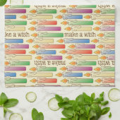 "願い"の誕生日の蝋燭の台所タオル作って下さい キッチンタオル (折り畳み)