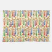 "願い"の誕生日の蝋燭の台所タオル作って下さい キッチンタオル (横)