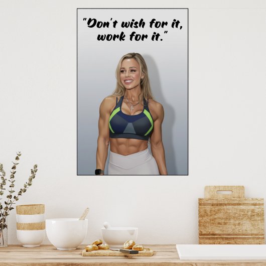 願うな、努力しろ ポスター (キッチン)