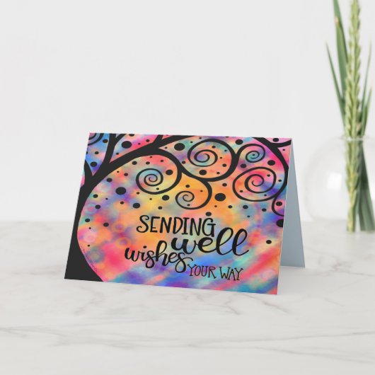 願お洒落事が叶うかわいらしカラフル カード (正面)