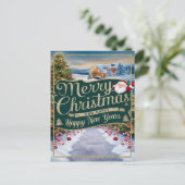 願きらめくい：聖降誕祭のお祝い ポストカード (スタンド正面)