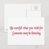 願ったことには気をつけろ... ポストカード (正面/裏面)