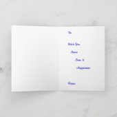 願最高のい，友人，家族，ピーコック カード (内部)