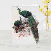 願最高のい，友人，家族，ピーコック カード (黄色い花)