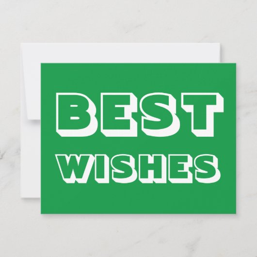 願最高のい、幸運、緑の白 カード (正面)