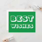 願最高のい、幸運、緑の白 カード (正面/裏面インサイチュ)