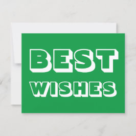 願最高のい、幸運、緑の白 カード