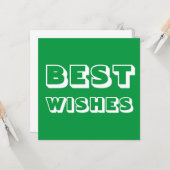 願最高のい、幸運、緑の白 カード (正面/裏面インサイチュ)