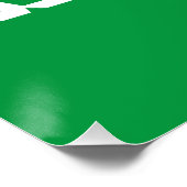 願最高のい、幸運、緑の白 ポスター (コーナー)