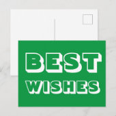 願最高のい、幸運、緑の白 ポストカード (正面/裏面)