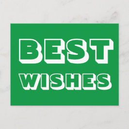 願最高のい、幸運、緑の白 ポストカード