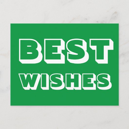 願最高のい、幸運、緑の白 ポストカード (正面)