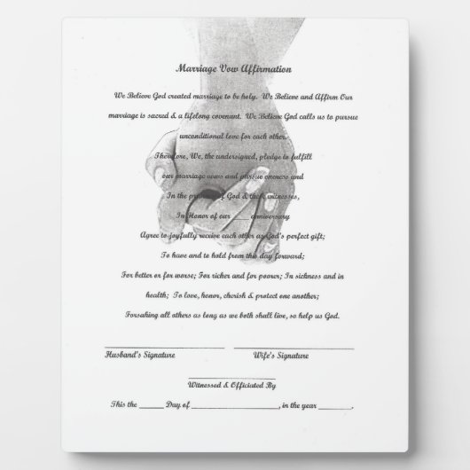 願結婚いを再開するイーゼル付き卓上板飾り フォトプラーク (正面)