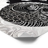 願静か:白黒シルエットのラブストーリー ポスター (角)