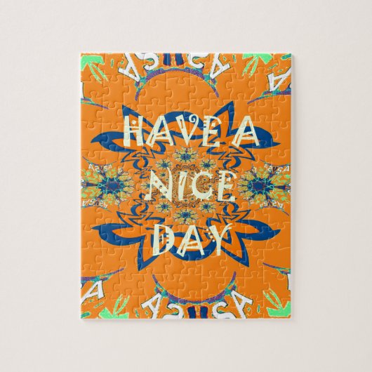 願鮮やかい:素敵なデイアートプリントデザインを持つ ジグソーパズル (縦)