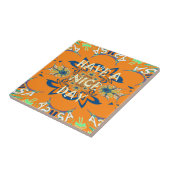 願鮮やかい:素敵なデイアートプリントデザインを持つ タイル (側面)