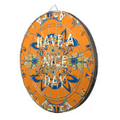 願鮮やかい:素敵なデイアートプリントデザインを持つ ダーツボード (正面右)