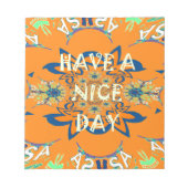 願鮮やかい:素敵なデイアートプリントデザインを持つ ノートパッド (正面)