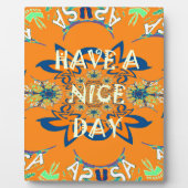 願鮮やかい:素敵なデイアートプリントデザインを持つ フォトプラーク (正面)