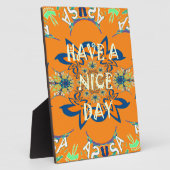 願鮮やかい:素敵なデイアートプリントデザインを持つ フォトプラーク (側面)