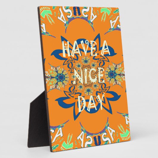 願鮮やかい：素敵なデイアートプリントデザインを持つ フォトプラーク (側面)