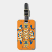 願鮮やかい:素敵なデイアートプリントデザインを持つ ラゲッジタグ (正面縦)