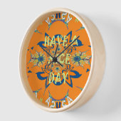 願鮮やかい:素敵なデイアートプリントデザインを持つ 壁時計 (傾斜)