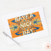 願鮮やかい:素敵なデイアートプリントデザインを持つ 長方形シール (封筒)