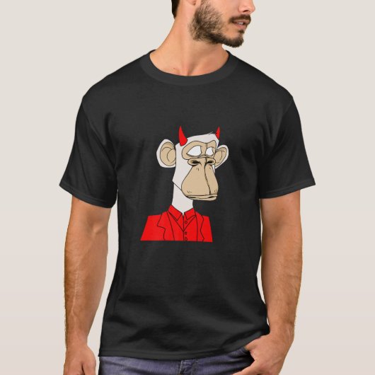 類おもしろい型非代替ヒトNFT暗号アートトークン Tシャツ (正面)