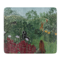 類人猿とヘビの熱帯林（ルソー）