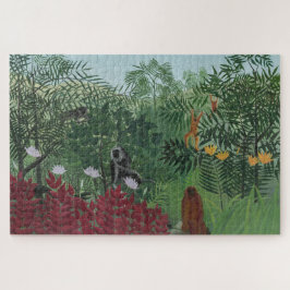 類人猿とヘビの熱帯林（ルソー） ジグソーパズル