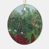 類人猿とヘビの熱帯林(ルソー) セラミックオーナメント (左)