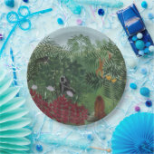 類人猿とヘビの熱帯林（ルソー） ペーパープレート (パーティー)