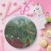 類人猿とヘビの熱帯林（ルソー） ペーパープレート (パーティー)