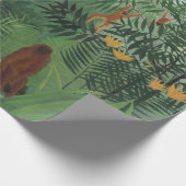 類人猿とヘビの熱帯林（ルソー） ラッピングペーパー (角)