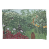 類人猿とヘビの熱帯林（ルソー） 枕カバー (正面左)